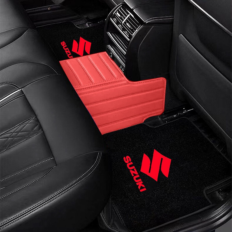 4 Peças de Tapetes de Carpete de Flanela Antiderrapantes e Sem Odor para Carros Suzuki SX-4 Wagon Vitara Presso Ertiga A