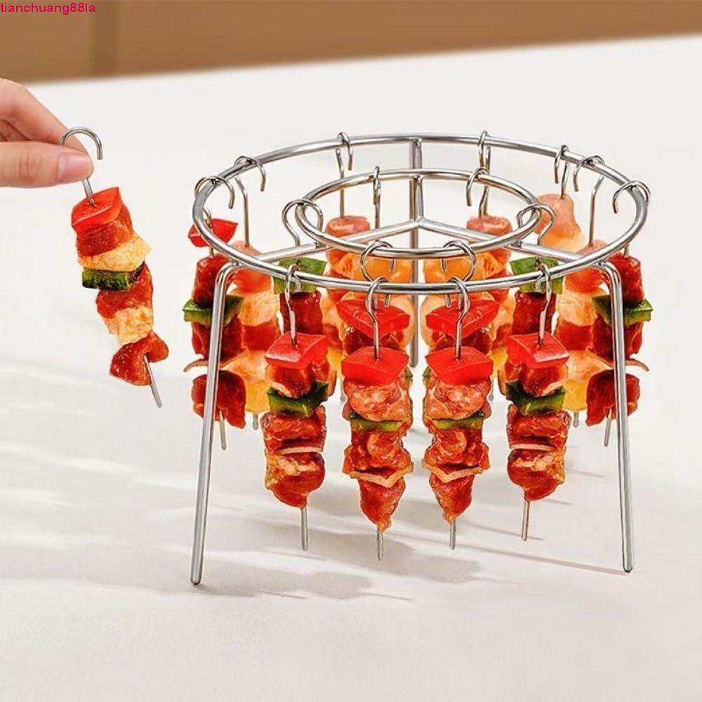 Espetos De Grelha Giratórios TIANCHUANG , Suporte De Espeto De Fritadeira De Ar Antiaderente Resistente Ao Calor , Churr