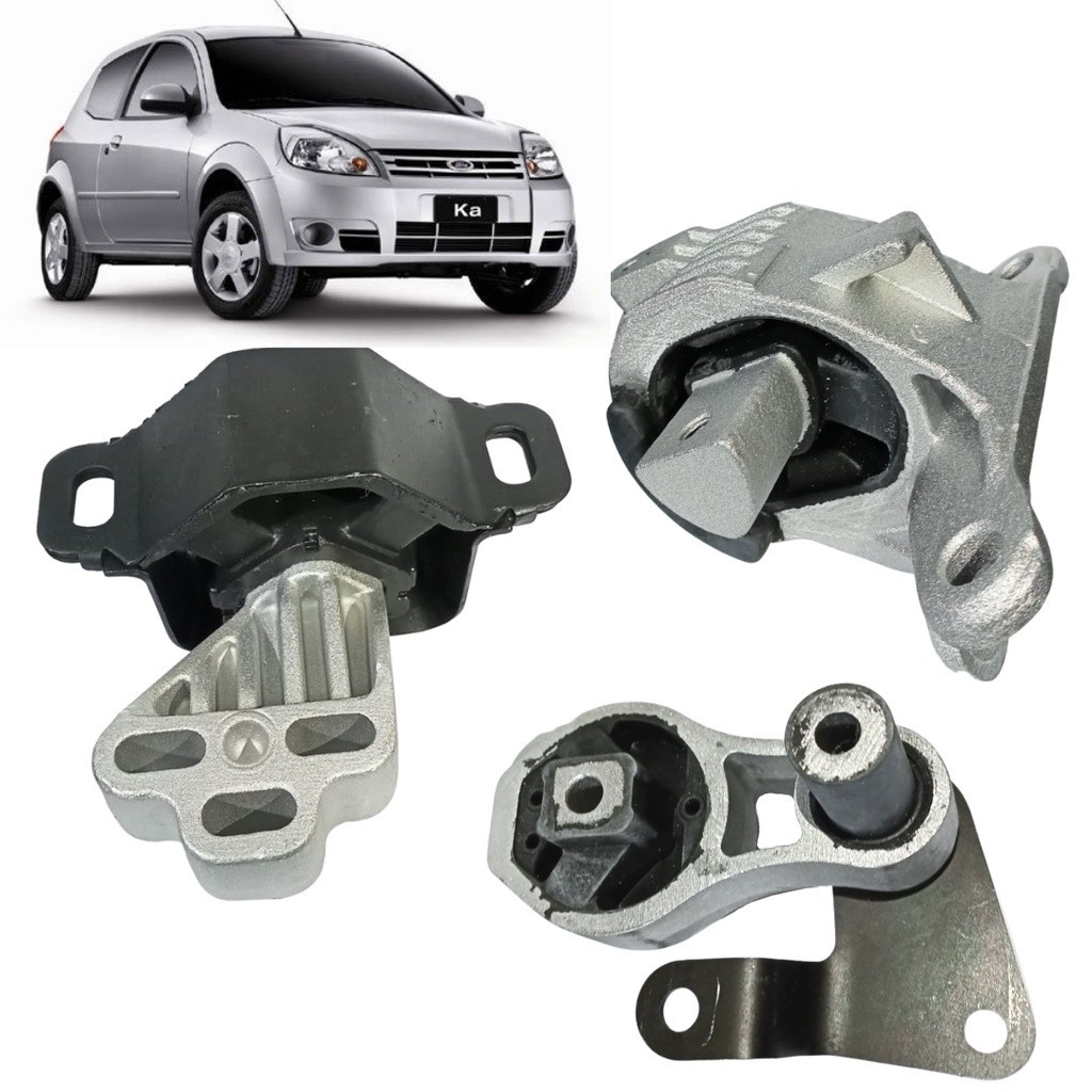 Kit 3 Coxim Calço Motor Ford Ka 2008 2009 2010 2011 2012