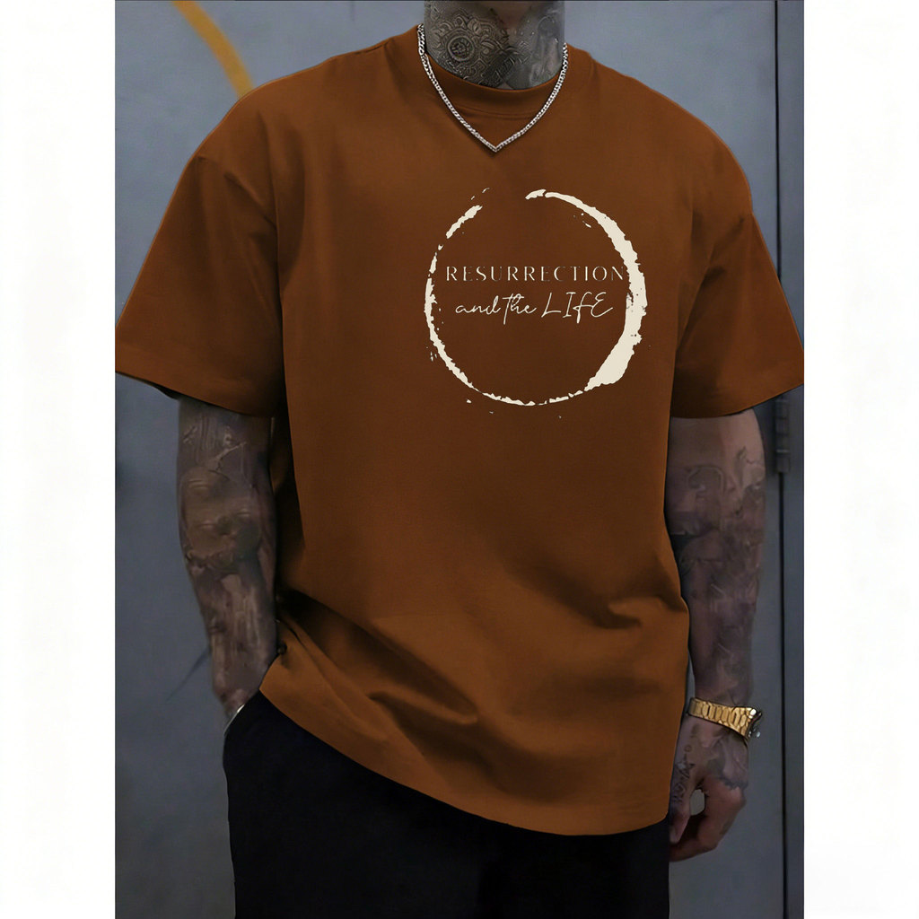 [Camiseta Premium em Algodão Puro]CC Camiseta Oversized Streetwear Masculina e Feminina, Estilo Religioso, Design com Le