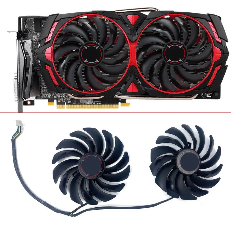 Ventilador De Resfriamento Para RX 580 ARMOR MK2 8G OC Placa De Vídeo 95MM 4PIN PLD10010B12HH PLD10010S12HH DC12V Rolame