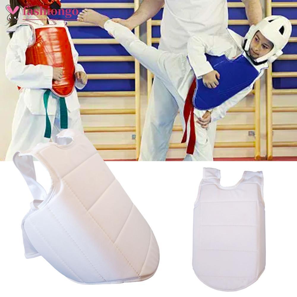 FASHIONGO Karate Protetor De Peito Livre Boxe Sanda Muay Thai Jogo Equipamento De Proteção Suprimentos De Treinamento Es