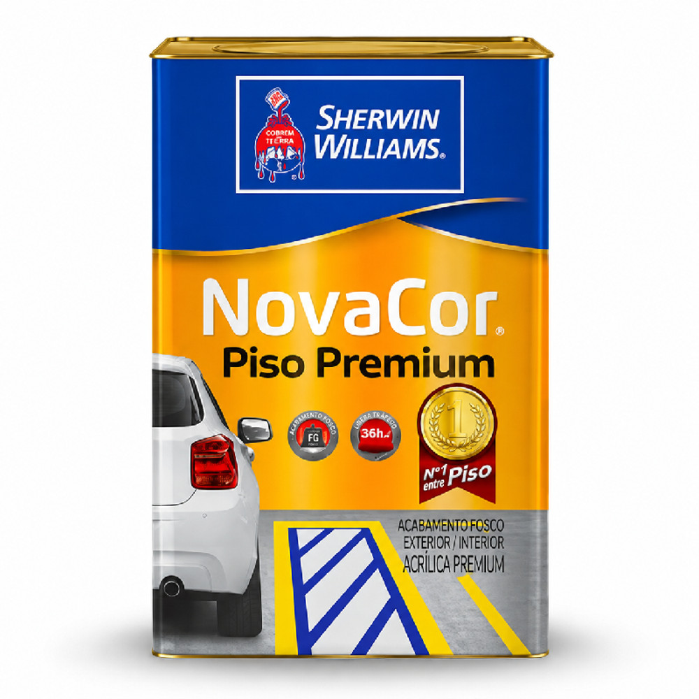 Tinta Piso Premium Acrílica Novacor Sherwin Williams Cores 18L