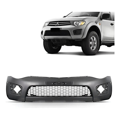 Parachoque Dianteiro L200 Triton 2011 2012 2013 Furo Moldura Preto