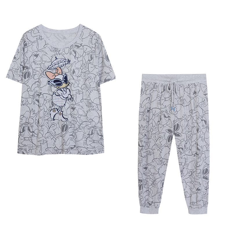 Comércio exterior dos desenhos animados reunindo brilhante brincalhão juventude camiseta de manga curta Loungewear calça