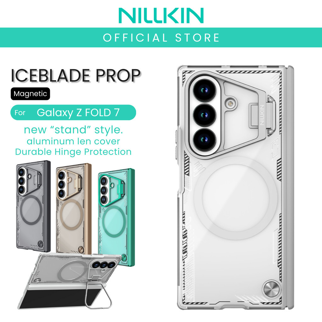 Capa Nillkin Iceblade Fold para Samsung Galaxy Z Fold 7 com proteção para câmera + capa protetora para dobradiça