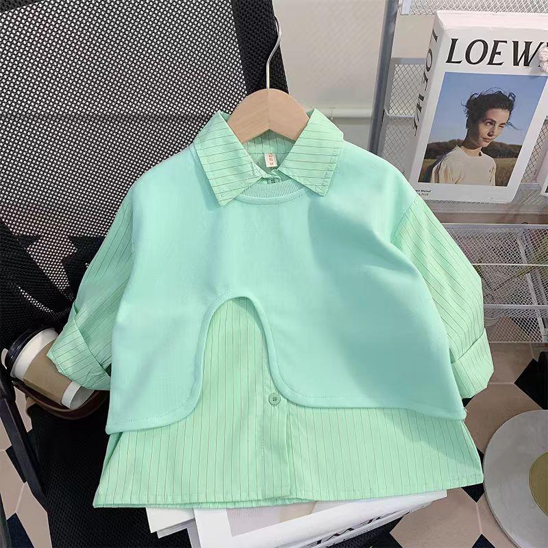 Meninas outono terno 2025 novo estilo camisa infantil Leggings bebê moda terno de duas peças moda crianças outono
