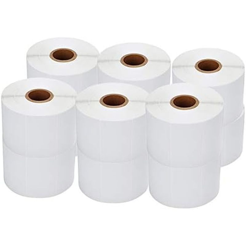 RBHK 12 Rolos De Etiquetas Térmicas Diretas 2-1/4'x 1 , Adesivas Permanentes Para Envio Impressora Zebra SKU De Endereço
