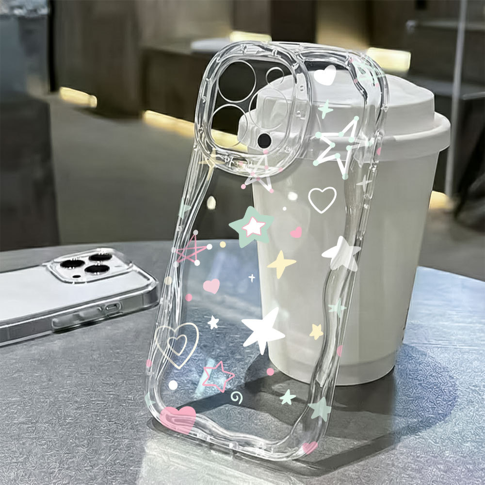 Colorido Pastel Capa Capinha Para Samsung Galaxy A03 A04E A05 A06 A12 A13 A14 A15 A16 A23 Transparente Não Amarela