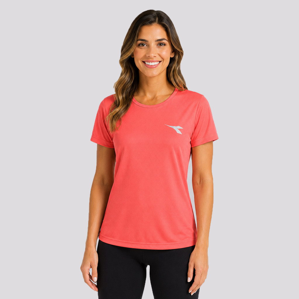 Camiseta Diadora Logo I Feminina Rosa