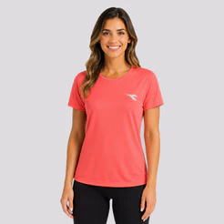 Camiseta Diadora Logo I Feminina Rosa