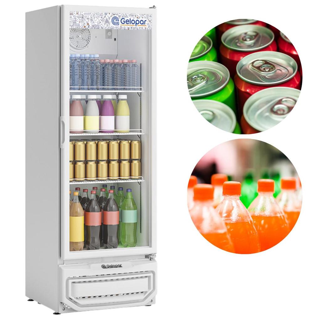 Refrigerador Expositor Vertical 410 Litros Com LED Geladeira Comercial GPTU-40EL Gelopar