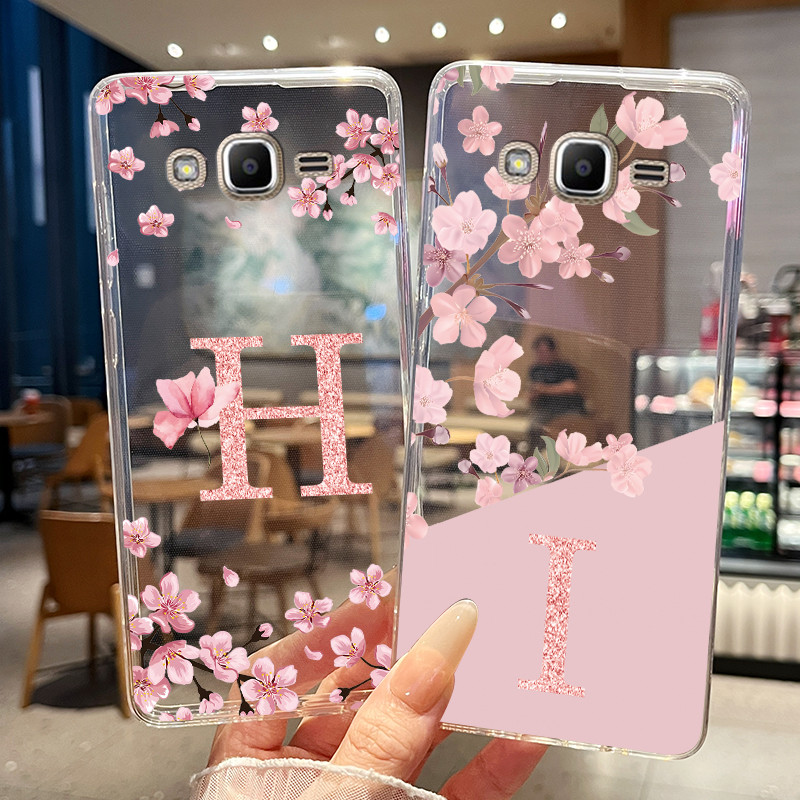 Capa De Telefone Para Samsung Galaxy Grand Prime Plus G532F G531F G531H G530 G530H Embalagem Linda Flor Carta Fina Silic
