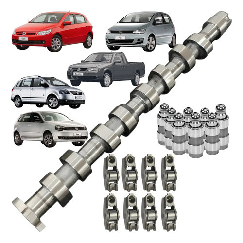 Kit Comando + Tuchos Balancins Vw Gol Fox Polo 1.0 8v Ea111 Golf 1.0 8v 2008 Até 2014