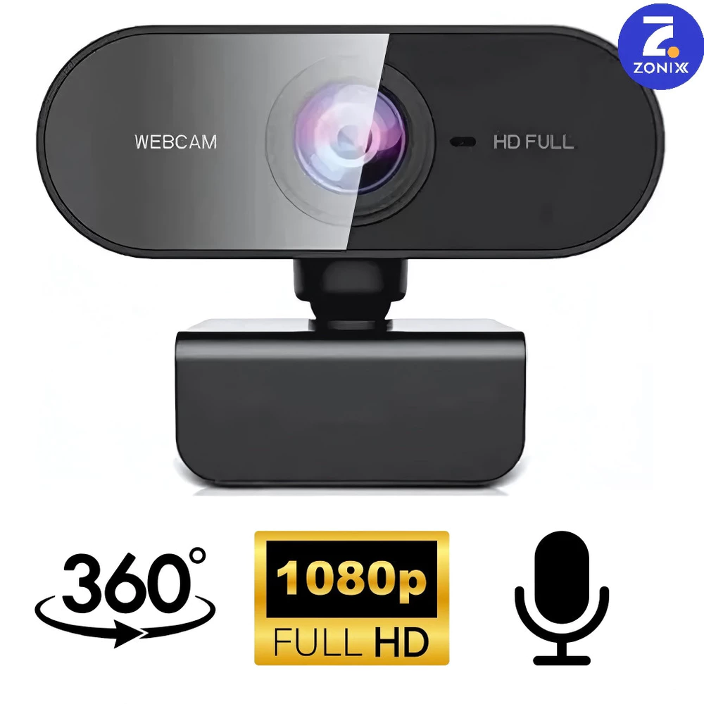 Webcam Câmera Full Hd 1080p Microfone Pc Notebook Home Office Zonix