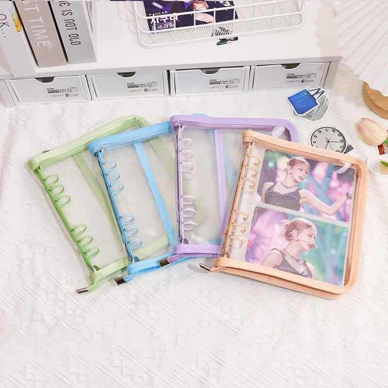 Caderno de alto valor frete grátis alto valor diy transparente a6 caderno de folhas soltas destacável bloco de notas nic