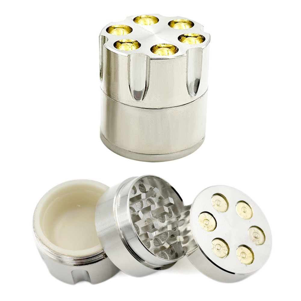 Moedor de Metal Portátil de 30/40mm em Forma de Bala, 3 Camadas, Design Compacto, Presentes de Férias para Homens