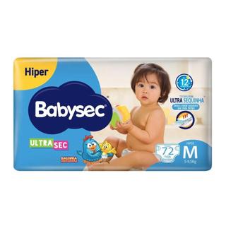Fralda Babysec Hiper Galinha Pintadinha M 68 Unidades