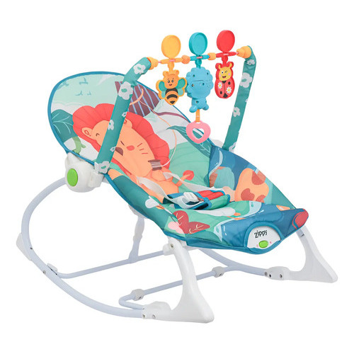 Cadeira De Descanso/Balanço Para Bebe Vibratória E Musical Até 18 Kg - Zippy Cor Azul Leão