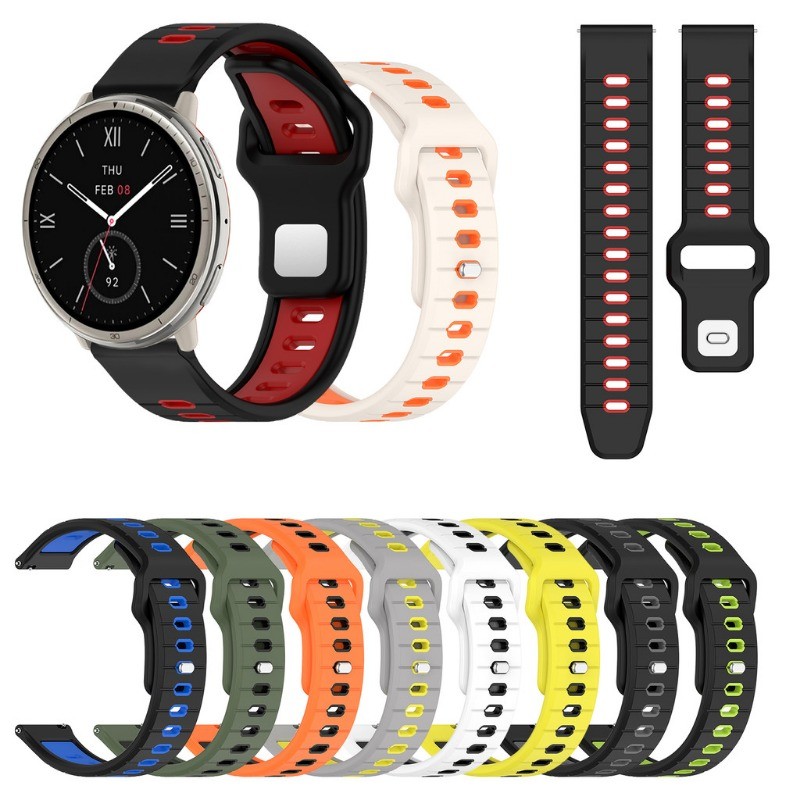 Pulseira De Silicone Para Huami Amazfit GTR Mini GTR3 GTR4 Pro 42mm 47mm Bip5 GTR2 GTR2E 2 3 4 Smartwatch Relógio Inteli