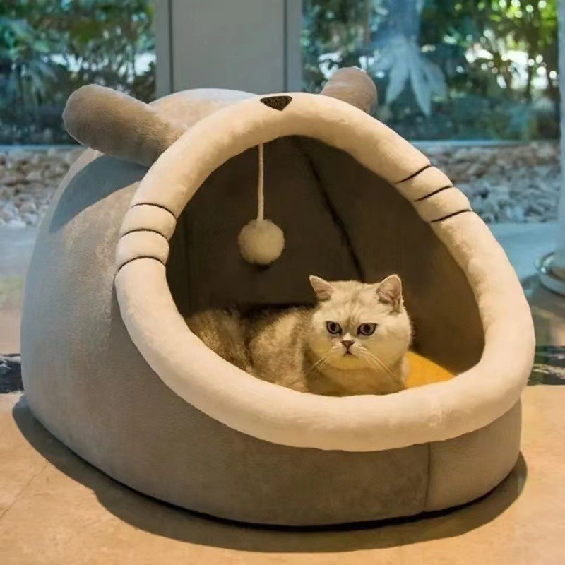 [Novo produto] Maca para gatos Four Seasons Keep Warm Winter Kennel Four Seasons Produtos universais Cama fechada para g