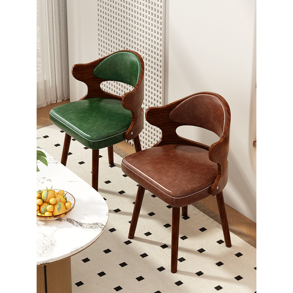Cadeira de madeira maciça mesa de jantar cadeira traseira casa moderna e minimalista sala de estar quarto maquiagem feze
