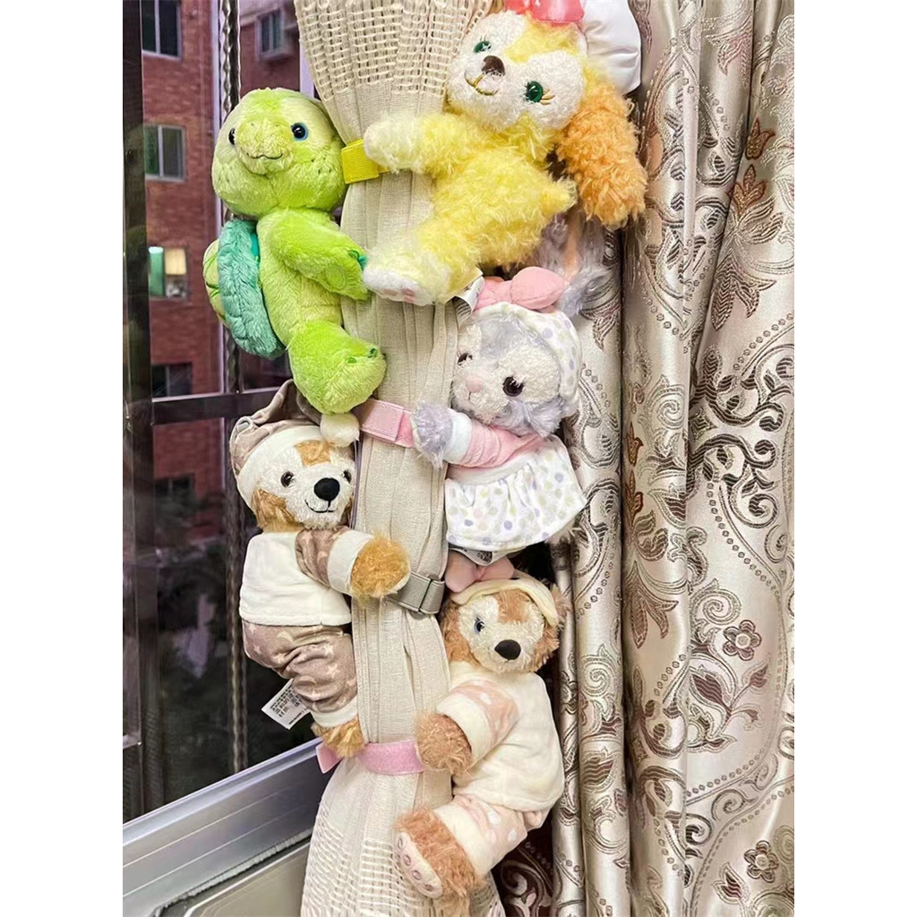 Coleção dos desenhos animados Shirley May Duffy urso canela cão legal feliz arroz cortina cinta boneca ornamentos decora