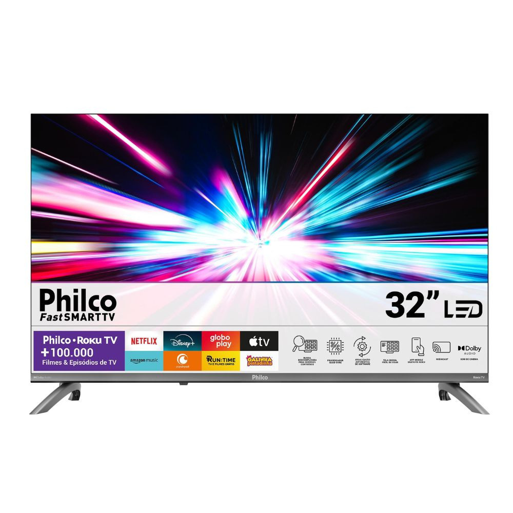 Tv 32 Polegadas Philco Smart Led Roku Dolby Audio P32CRB