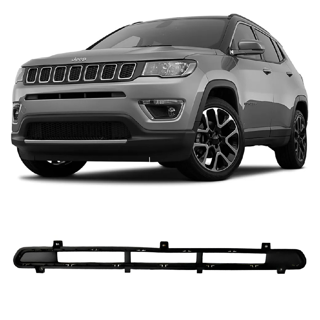 Grade Central Parachoque Dianteiro Jeep Compass 2017 2018 2019 2020 2021 53234772