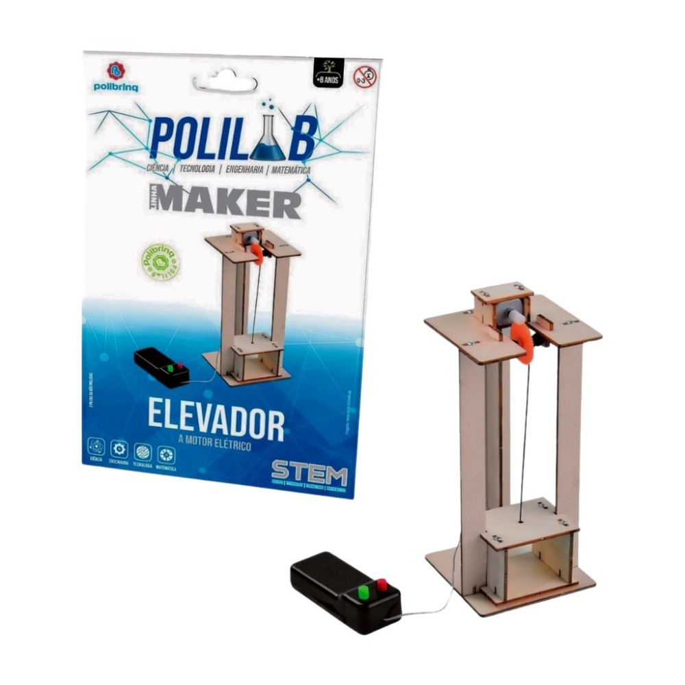 Jogo Elevador a Motor Elétrico com a Maker da Polilab Polibrinq