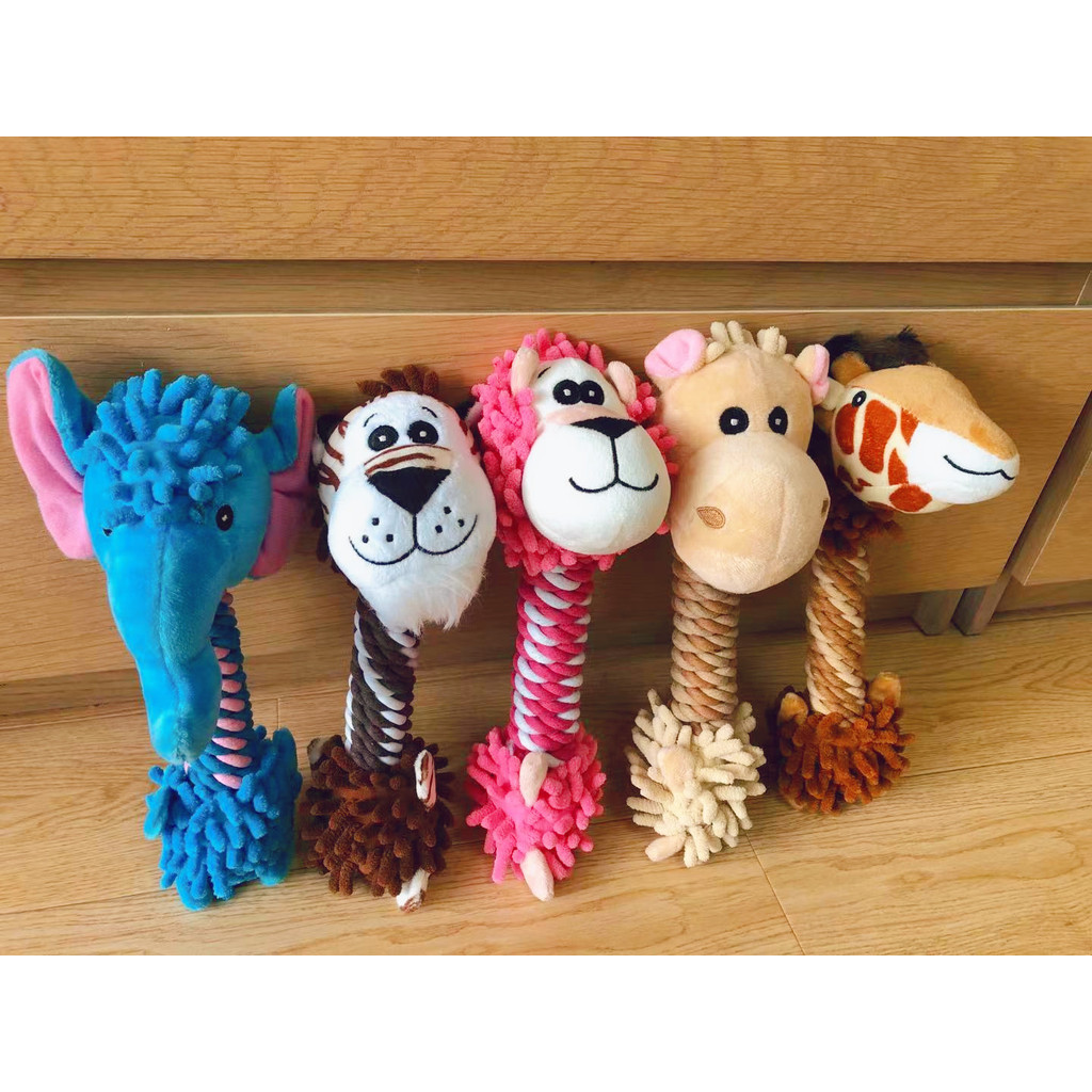 Comércio exterior europeu americano único nó haltere Chenille Animal voz brinquedo para animais de estimação gato cão br