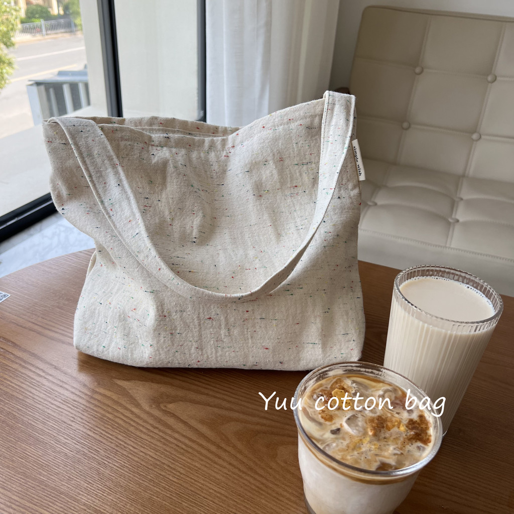[YUU Bolsa de pano] Bolsa de lona jeans bolsa de ombro axila bolsa de ombro pequena para meninas cor lisa estilo Designe
