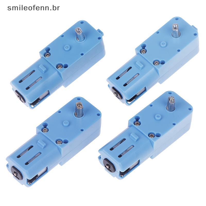smileofenn DC 3V-6V 1 : 90 Motor De Engrenagem Azul Todo Em Metal/Meio De Eixo Único Robô Redutor De Velocidade De Veícu