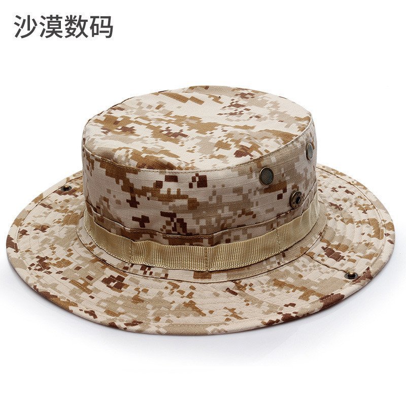 Chapéu militar de aba redonda, chapéu boonie para atividades ao ar livre, chapéu com padrão de píton, chapéu camuflado,