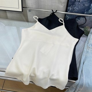 [1] Design Camisola francesa com decote em V, cor sólida, solta, sem mangas, Base externa, camisa D#19