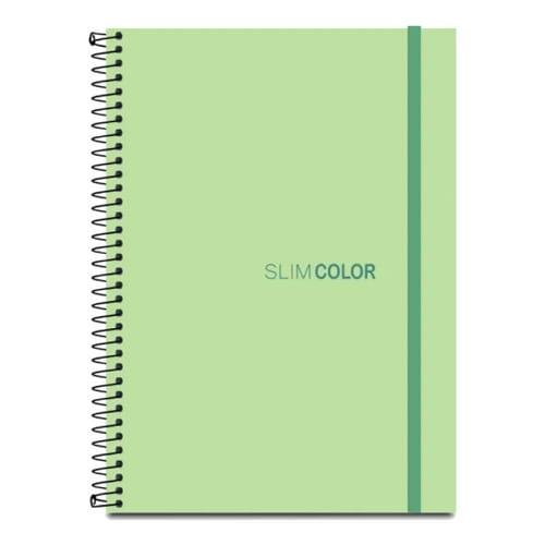 Caderno Universitário 10x1 160 Folhas Espiral Capa PP com Bolsa e Elástico 20x28 cm Verde Romitec