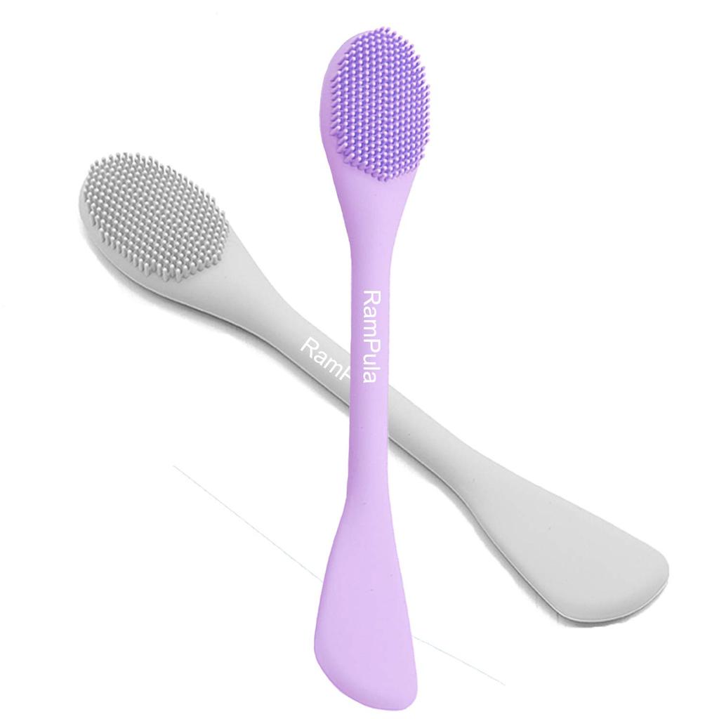 Aplicador de Máscara Facial de Silicone RamPula, Pincel para Cuidados com a Pele, Esfoliante Facial, Espátula de Dupla P