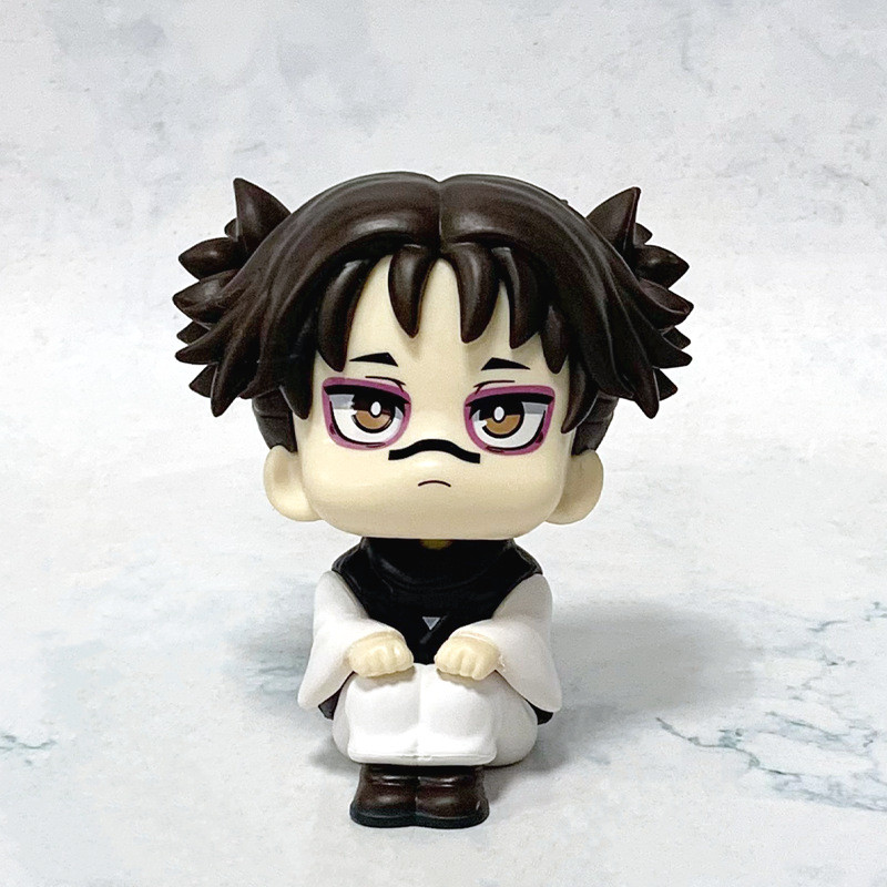 Feitiço figura de luta Anime versão Q fase de expansão postura em pé feitiço estilo artista Wuwu figura boneca de escrit