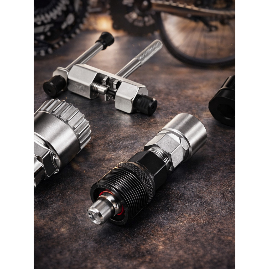 Kit De Com Chave Corrente Pedivela Movimento Central Raios Para Consertos Reparos Para Bike Extrator