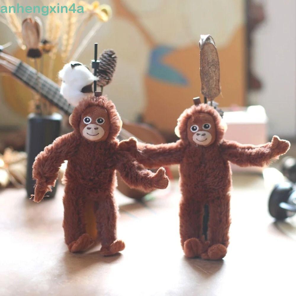 Brinquedo De Pelúcia De Gorila De Desenho Animado ANHENGXIN , Pingente De Macaco , Animal
