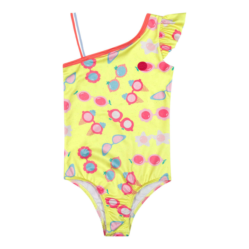 Maiô Infantil Menina Glitter Proteção UV Elian Amarelo