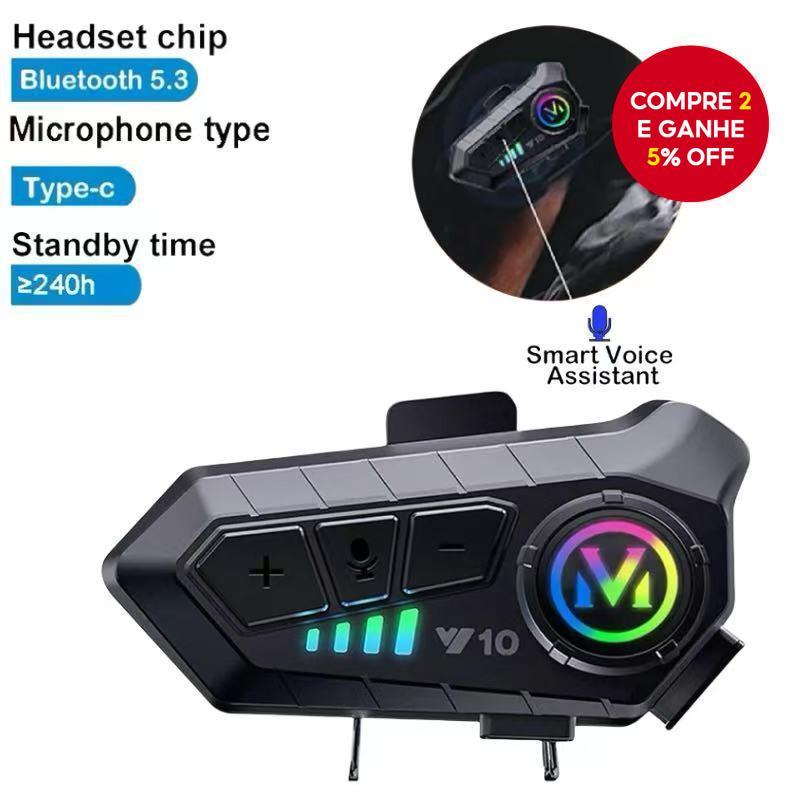 Novo Universal à Prova Dwaterproof Água Bluetooth Capacete da Motocicleta Fones de Ouvido sem Fio Dwireless com Cancelam
