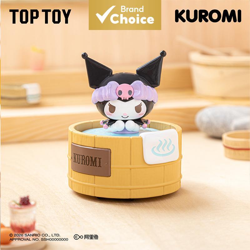 TOPTOY Sanrio Spinning Hot Spring Series Blind Box-Figura Kuromi PVC (Mistério Colecionável)