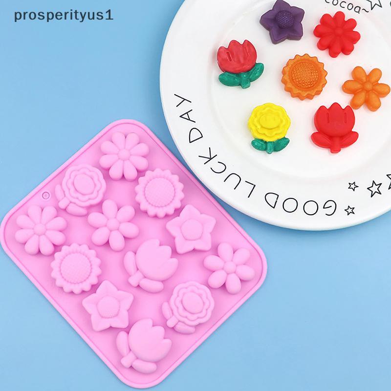 PRS Bolo Mousse Molde Rosa Flor Crisântemo Silicone Assadeira Bandeja De Cubos De Gelo Chocolate Doces Geléia Cubo Muffi