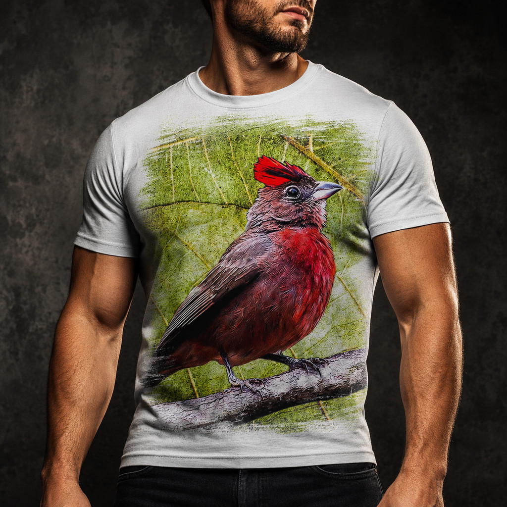 Camisa Camiseta Masculina Ave Pássaro Tico Rei