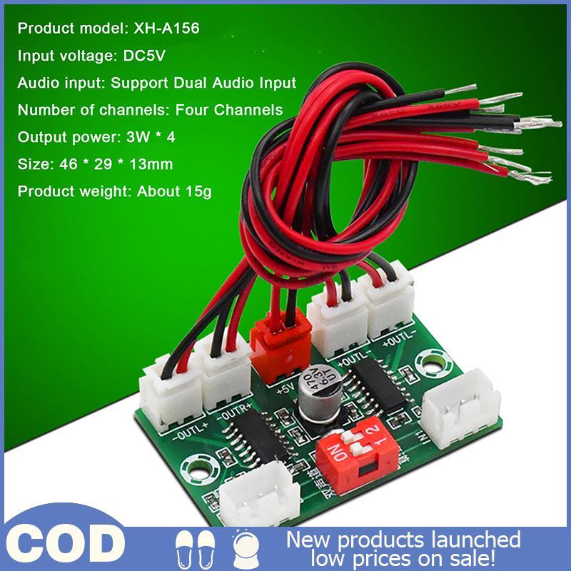 Mini Placa Amplificadora De Áudio Digital PAM8403 4 Canais 3W * 4 DC 5V Som Estéreo