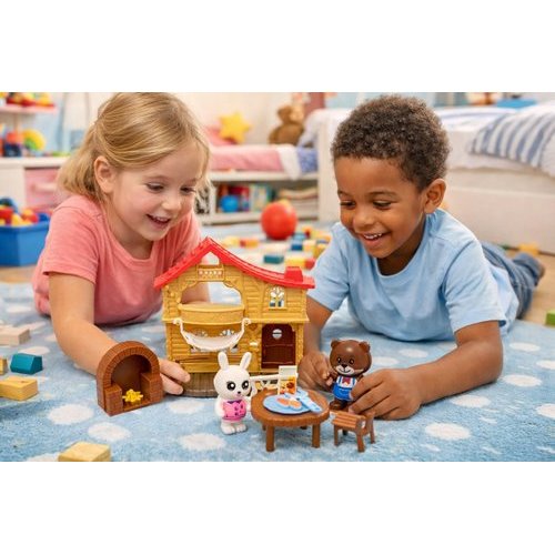 Kit Brinquedos Animais Selvagens Plástico 22 Peças Educativo Infantil Marrom kit animais plástico, conjunto animais