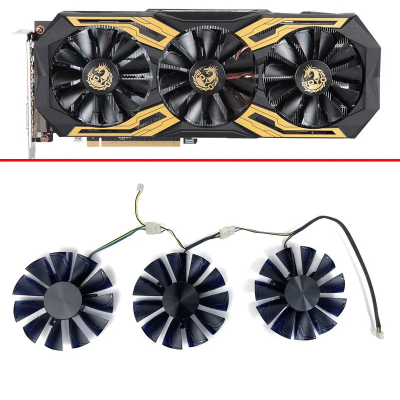 Novo 3 Peças Para SOYO RTX2060 SUPER GeForce RTX 2060 Ventilador De Placa De Vídeo GPU 85MM 4PIN Refrigeração