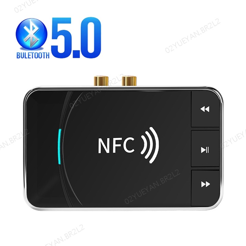 Receptor De Áudio RCA 5.0 , Compatível Com Bluetooth , Entrada AUX De 3.5mm , Adaptador Sem Fio De Música Microfone NFC