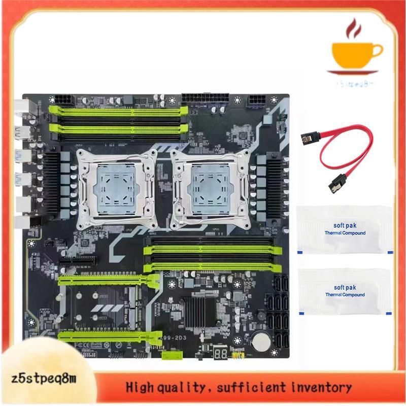 X992D3 Placa-Mãe X99 De Soquete Duplo LGA2011-. 2 NVMe Gigabit Ethernet Suporte 8xDDR3 RAM Máximo 256GB